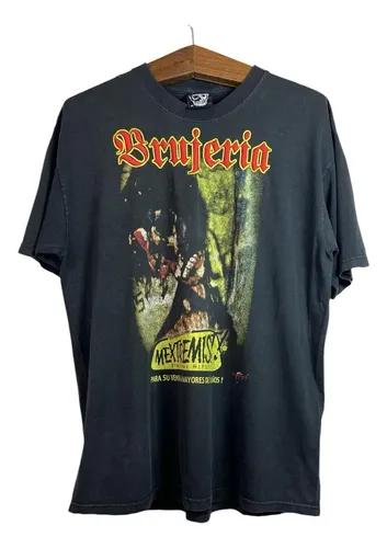 Unisex Shirt Cotton Oversize Large Size Negra Vintage Y2k Brujeria Mextremist Rock & Death