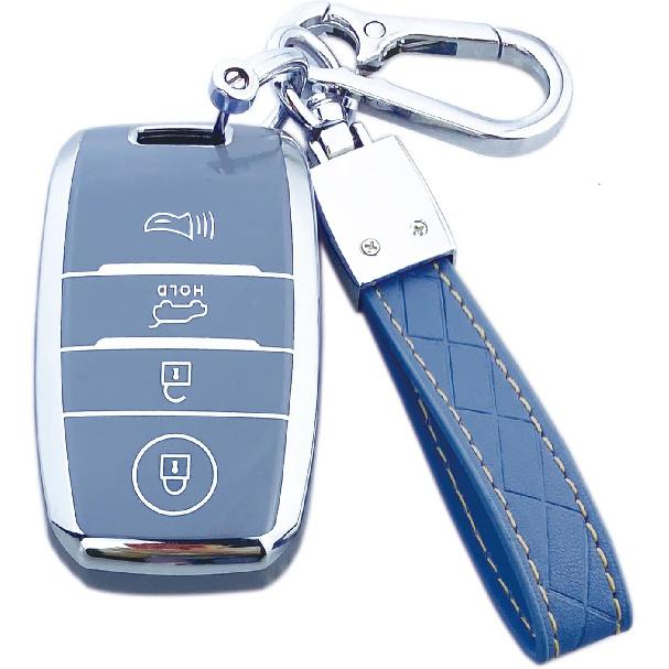 Key Fob Cover Case Compatible with Kia Forte Forte Koup NIRO Optima Rio Sorento Soul Sportage Accessories Shell