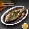 Jingqingfu 304 Stainless Steel Oval Serving Plate