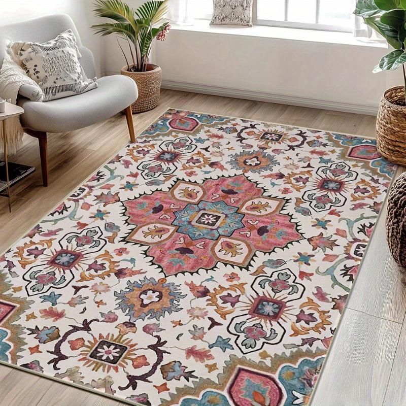 Luxury  Bohemian Mat - Soft and Non-slip and Can Be Washed By Machine, Suitable for Living Rooms, Bedrooms, Offices Large Carpet