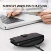 Galaxy Note 20 Leather Wallet Case, Flip Protective Case Cover with Wallet Card Holder, Stand and Wrist Strap - Black
