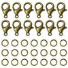 A Set of 20 Round Transparent Plated Lobster Clasps for DIY Jewelry Assembly