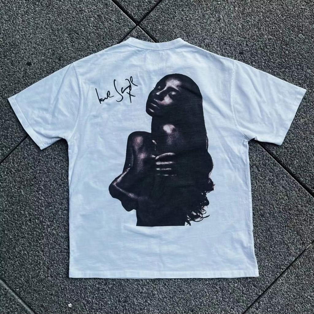 Vintage 90's Sade Adu Shirt Sade Rap Hip Hop 90 Unisex Printed Tshirt S-3XL Graphic Short Sleeve Shirt Men Women Summer