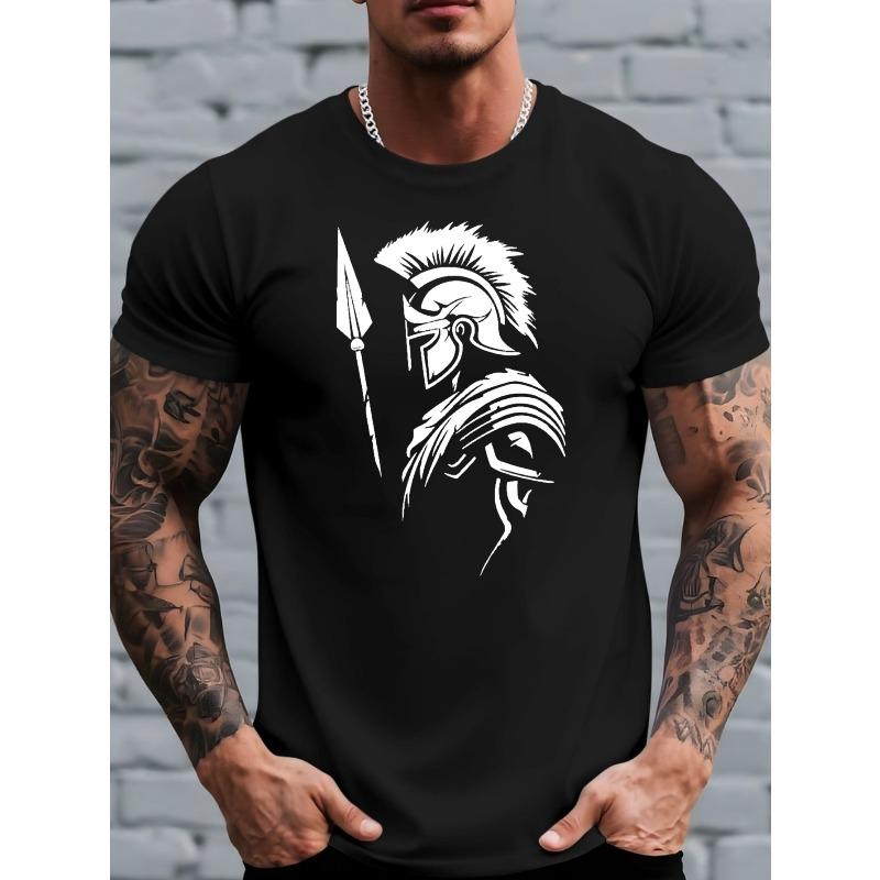 

European Size Printed T-shirt Suitable for All Seasons Casual Wear Summer Wear Daily Top Men s Patterned T-shirt Breathable Short Sleeve T-shirt 4XL чорний