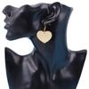 Gold Silver Color Mirrored Heart Acrylic Dangle Earrings for Women 2025 Trending Peach Love Pendant Earring Simple Jewelry Gifts