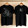 Minimalist Line Art Cyclist Bicycle Icon Graphic Tee Short Sleeve Crew Neck Slim T Shirt Simple Design Yk Top Aesthetic Clothes