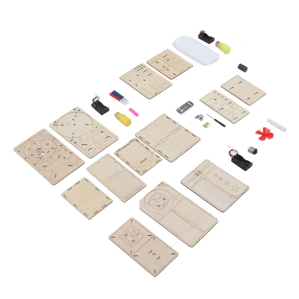 3D Wooden Puzzles for Kids 5 in 1 Model Building Kits DIY Wood Craft Assembly Project Gift Toys