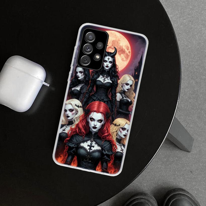 

Чехол-накладка на телефон Хэллоуин Лунная Ведьма Ужасы для Samsung Galaxy A12 A22 A32 A52 A72 A02S A51 A50S A31 A20S A10S Note 20 Ultra 10 Samsung A02S