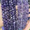 Natural Striped Amethyst Crescent Moon Beads for DIY Jewelry