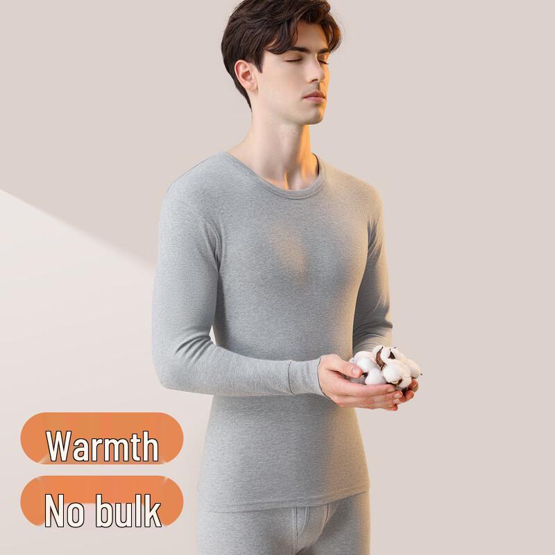 Jingcheng Men's Pure Cotton Thin Thermal Underwear Set