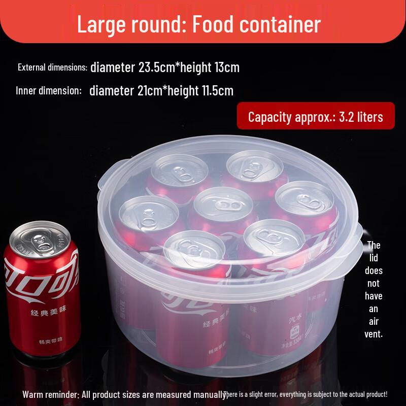 Food Grade Transparent Round Plastic Storage Container