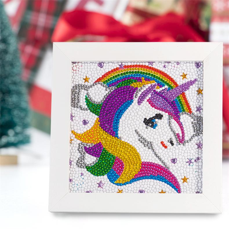 Kids Full Drill 5D Diamond Painting Kit, Cartoon Animal Handmade Diy Diamond Paste Decor Art