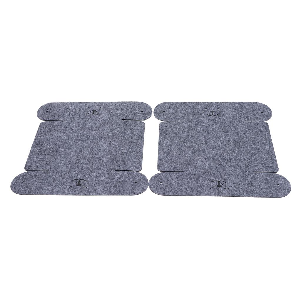 2 Pcs Desktop Storage Felt Box Foldable Felt Storage Basket Makeup Organizing Basket for Home