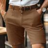 Nuovo Arrivo Estivo Pantaloncini da Uomo Pantaloncini da Uomo in Lino a Cinque Pollici Lisci con Bottone Davanti Pantaloni Casual Sportivi da Spiaggia