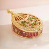Hand Painted Enamel Enamel Jewelry Box Creative Design Metal Crown Design Trinket Box Luxury Style Collectible Box