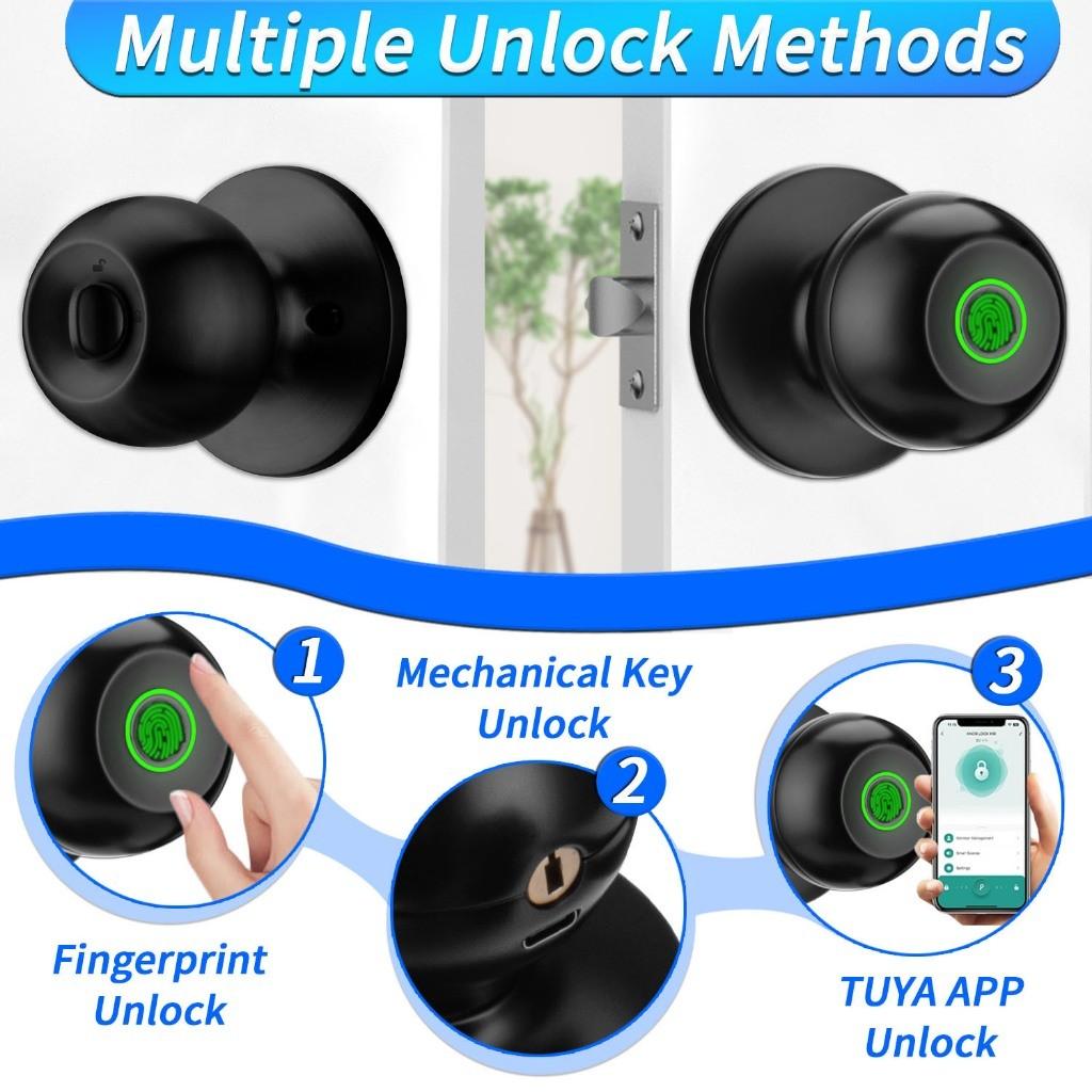 Smart Door Fingerprint Lock for Smart Lock with Bluetooth Door Lock Keyless Entry with Fingerprint and App