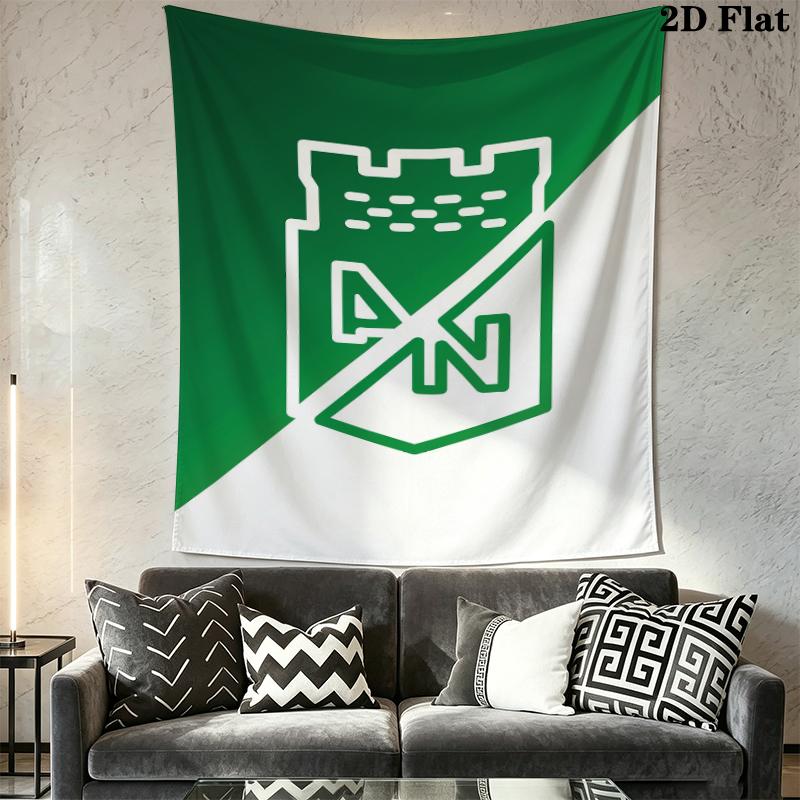 Atlético Nacional Wall Tapestry Aesthetic Wall Hanging Printed Fabric Blanket Decorative Tapestries for Bedroom Living Room Home Decor