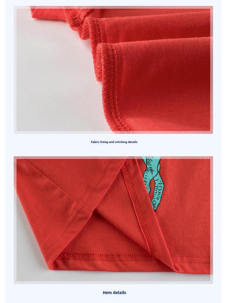 2025 Summer Kids' Korean Dinosaur Cartoon T-shirt - Short Sleeve Boys' Baby Clothing