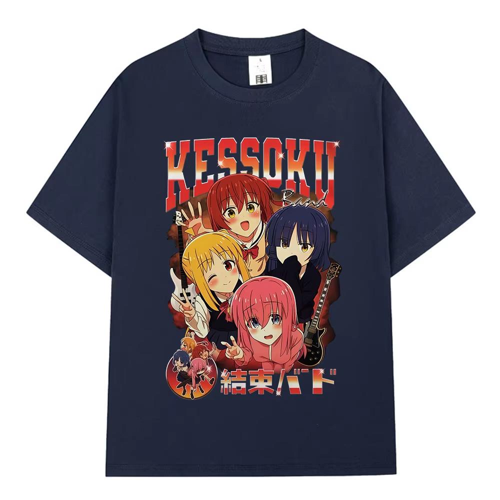 Japonské Anime Bocchi The Rock Gotoh Hitori Kessoku Band Trička Pánské Dámské Oblečení Móda Harajuku Bavlněné Oversized Tričko