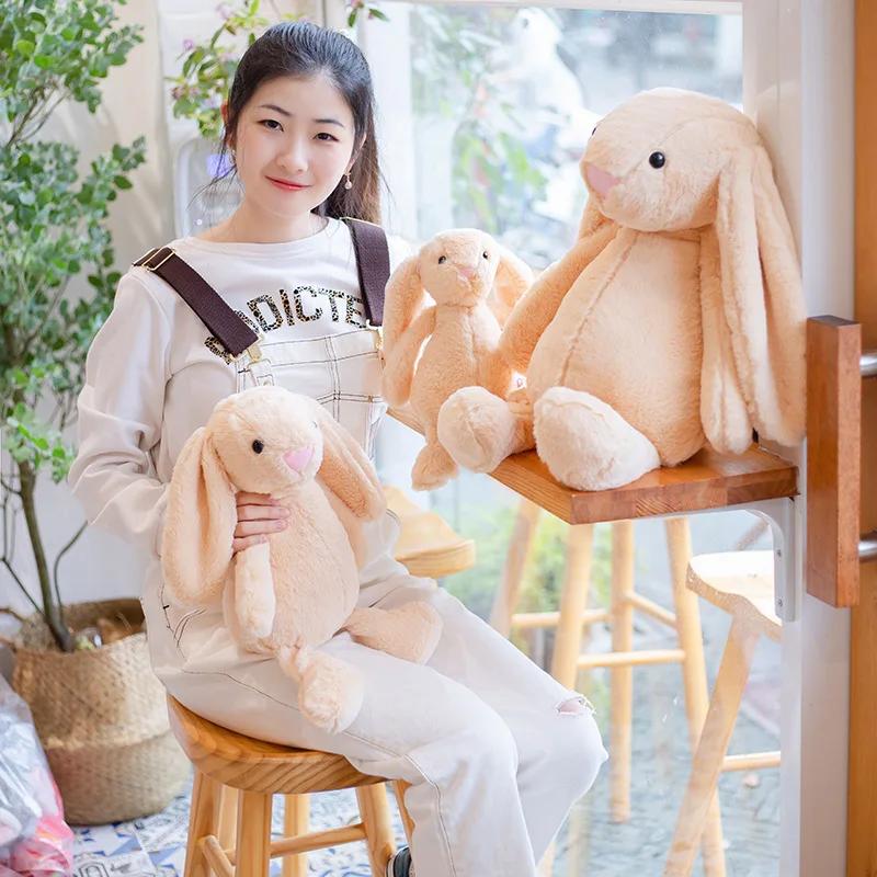 1-4PCS Plush Bunny Doll Children's Sleepy Soothing Doll Rabbit Dolls Shy Pink Rabbit Doll Children Gift Bedroom Plush Ornament
