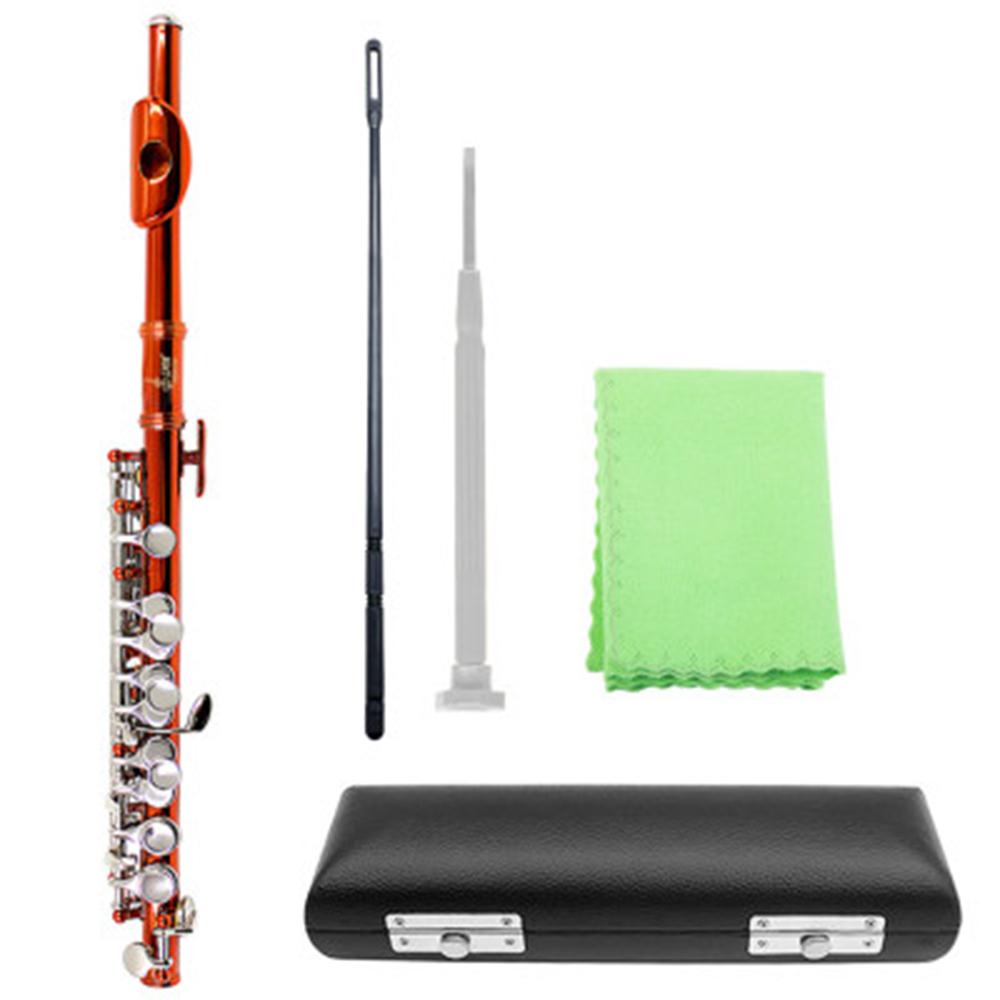 SLADE 16 Holes Piccolo C Key Multicolor Silver White Copper Blow Pipe Professional Woodwind Instrument with Accessories