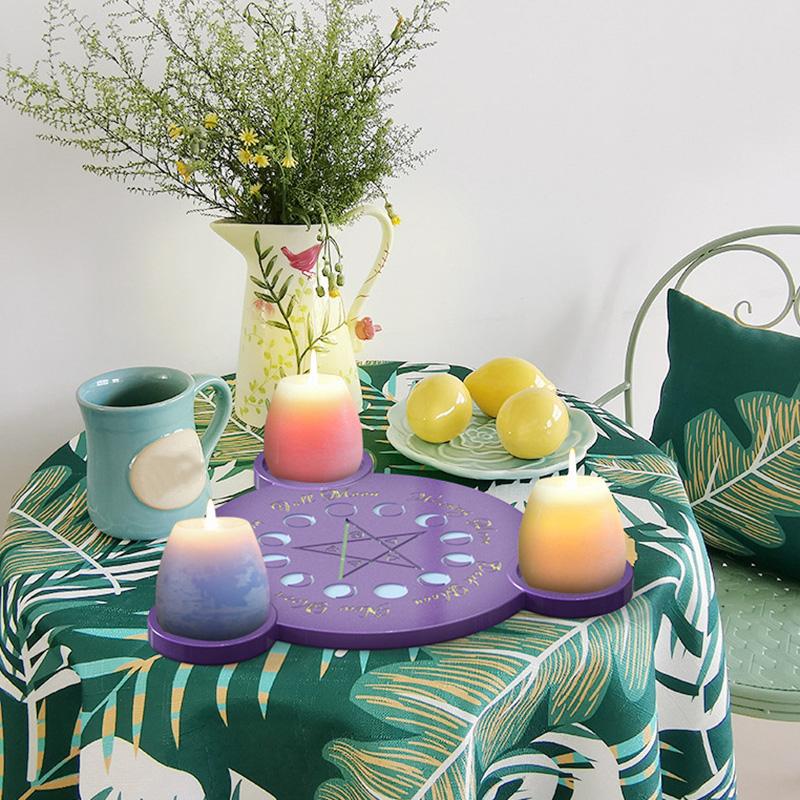 Silicone Moon Phase Candle Holder Resin Casting Mold Epoxy Mould Craft DIY