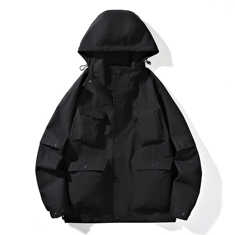 Spring and Autumn Couples New High Quality Thin Jacket Casual Hooded Men's Detachable Hat Outdoor Jacket