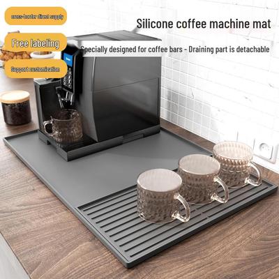 2-in-1 Silicone Anti-Slip Coffee Bar Mat - Waterproof Counter Drying Mat