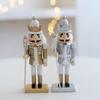 Artisanal Wood Nutcrackers Puppet 16cm Traditional Christmas Centerpieces Decorative King Soldier Figure Toy Ornament