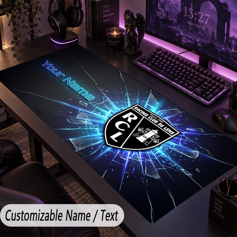 Large Mouse Padracing club de lens Custom Name Text Personalized Desk Mat Non Slip Gaming Pad