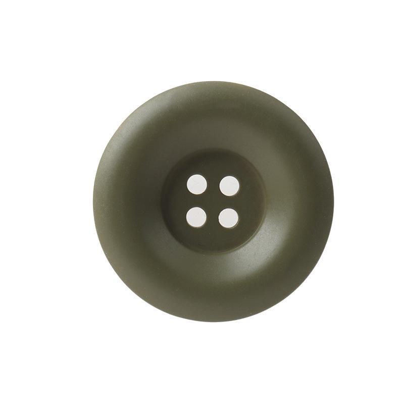 Stora Runda Kant Harts Färg Färg Knapp Kappa Trenchcoat Kostymjacka Knappar Skjorta Kofta Fyrhåls Knappar