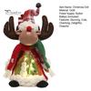 Plush Santa Claus Figurines Lighted Christmas Doll Decoration, Cute Claus/Snowman/Reindeer Figurine with Table Decorations Warm LED Light for Tabletop