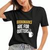 Bookmarks Are For Quitters Unisex Cotton T Shirt, Premium Cotton Quality Print, Durable, Casual Fashion, Funny Slogan Tee, Book Lover Gift, Bookworm S