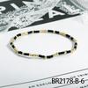 Literary Gentle Style Bow Knot Retro Color Block Rice Bead Layered Bracelet