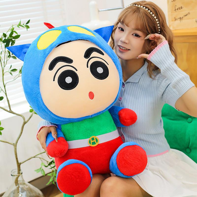 Superman Crayon Shin Chan Plush Toy With Shortpile Fabric For Kids Room Decor And Collecting