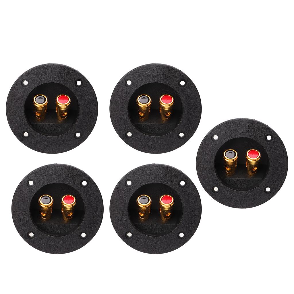 5Pcs 2 Way Stereo Speaker Box Terminal Cup Double Binding Posts for Car RV Yacht Audio