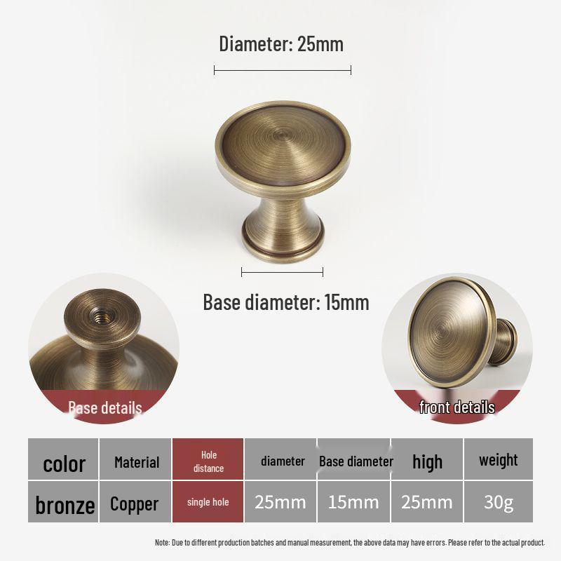 Bronze Messing Zuggriff: Neuer Schrank, Kleiderschrank & Schublade im chinesischen Stil, Retro-Türgriff