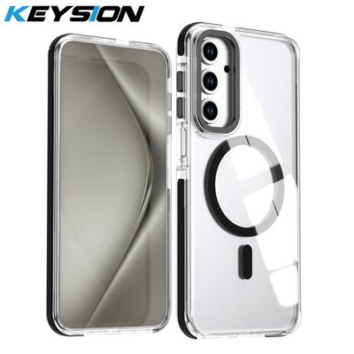 KEYSION HD Transparent Magnetic Case for MagSafe for Samsung A17 A37 A57 5G Clear Shockproof Phone Cover for Galaxy A57 A37 A17 4G