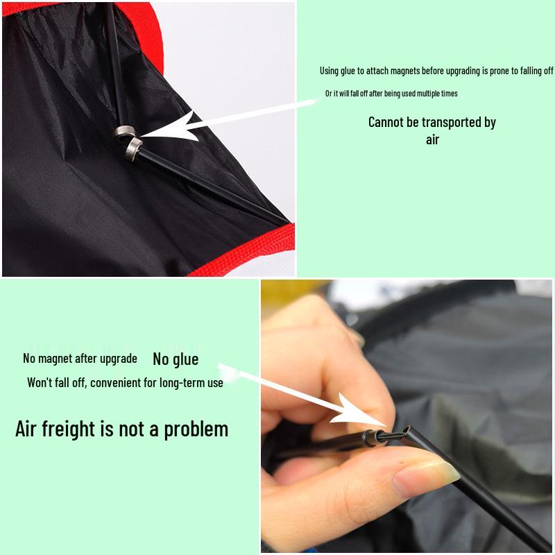 41CM LED Portable Photography Softbox with Black & Red Edge, Lightweight Honeycomb Reflector