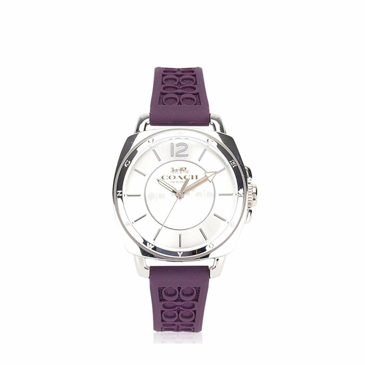 

[Coach] Watch BOYFRIENDSMALL Silver Dial Stainless Steel Mineral Glass Quartz 34MM Watch Accessories Watch Brand 14503144 Women s Purple [Item]