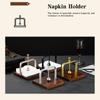 Square Design Tabletop Tissue Holder Smooth Tissue Storage Box Napkin Dispenser  Restaurant