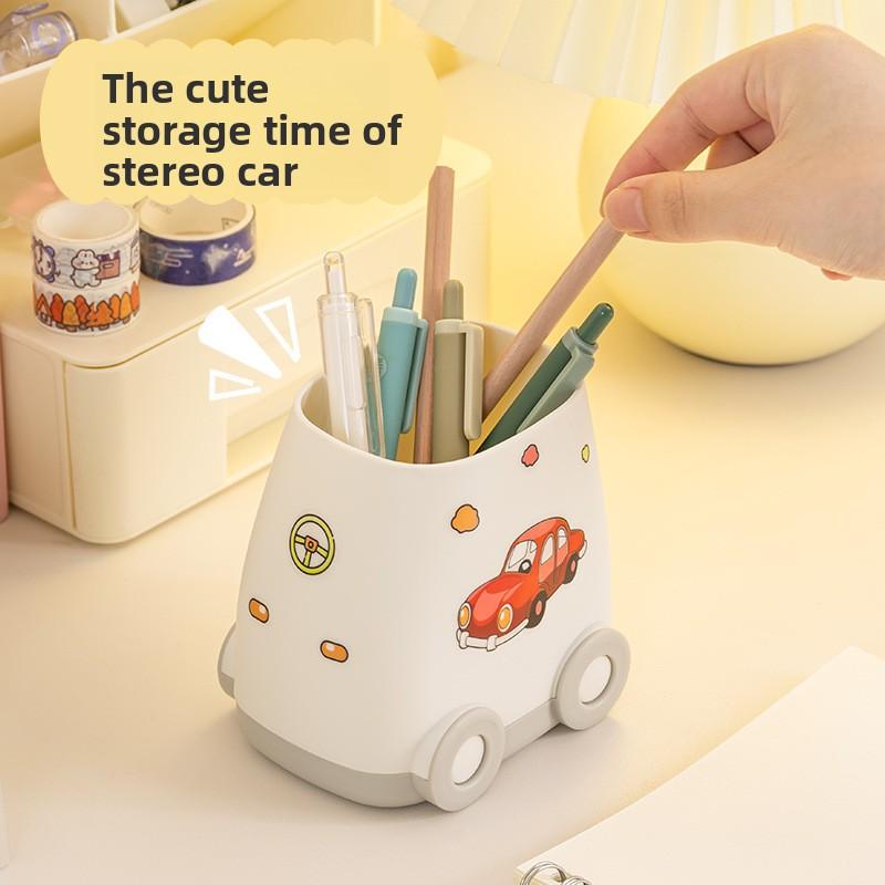 1 Pc  Car Pen Holder High Value Ins Style Desktop Storage Pen Holder Diy Sticker Large Capacity