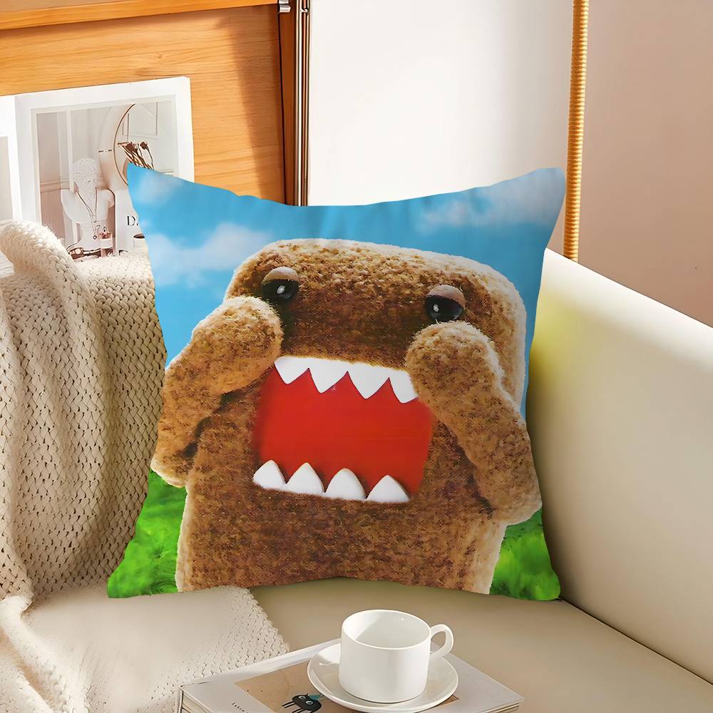 Cute Domo Kun Cushion Cover Pillow Cover Decor Pillowcase Printed Cushion Case For Couch