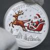 Santa Claus commemorative coins, reliefs, commemorative medals, metal crafts, gold coins, gifts, Christmas gifts