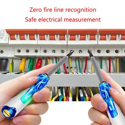 Bezdotykowy tester napięcia, latarka LED, alarm dźwiękowy, długopis wykrywający napięcie 24-500 V, test przewodu pod napięciem/zerem