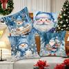Weihnachtsdekor Kissenbezug niedlicher Weihnachtsmann Schneemann Reh Kissenbezug Sofakissenbezug Heimdekoration Neujahrsgeschenk