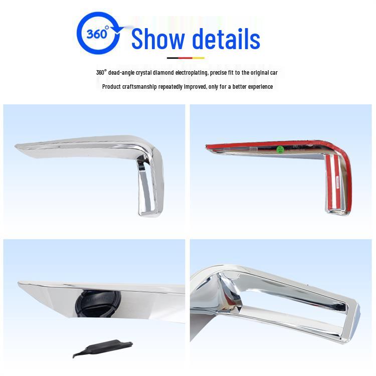 Manshi Front Fog Light Cover for BMW 5 Series 525Li/530Li - Decorative, Bright Trim Strip