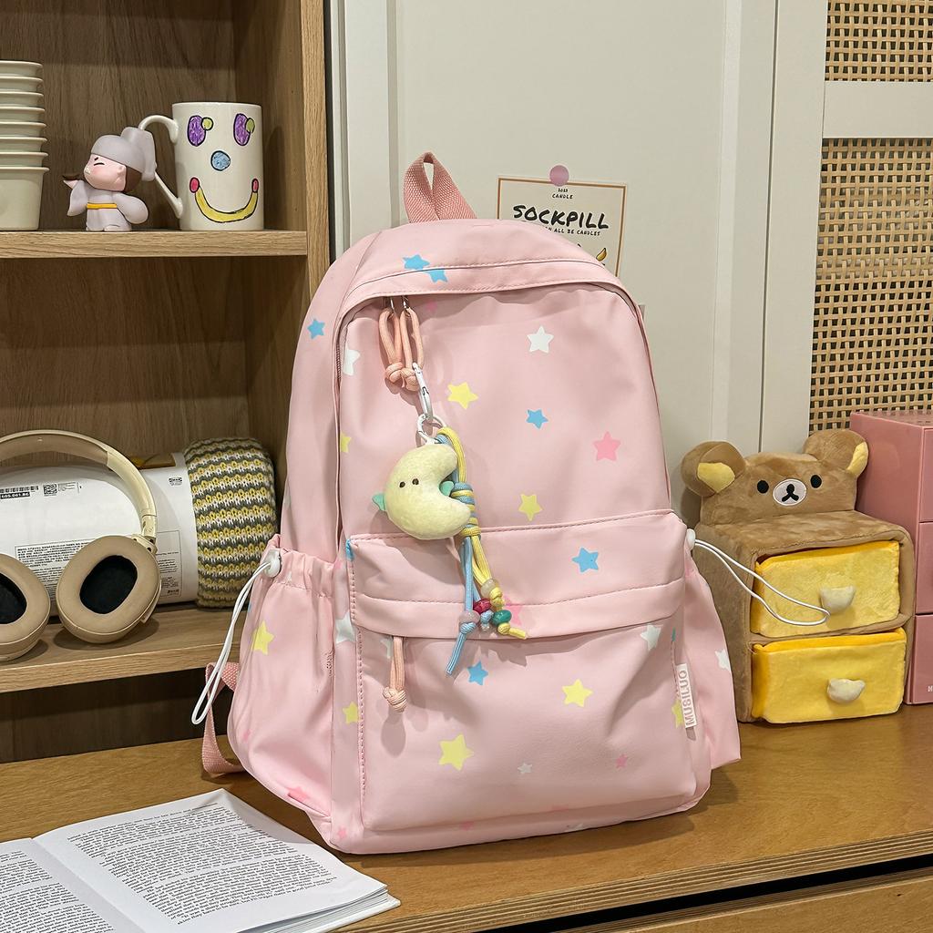 Schoolbag1011 Korean Version Ins Girl Backpack Polka Dot Cute Backpack Japanese Small Fresh Student Junior High School Schoolbag Girl