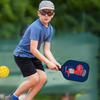 Kids Pickleball Paddle Cartoon Print Lightweight Glass Fiber Children Pickleball Racket Pickleball Accessories Birthday Gift