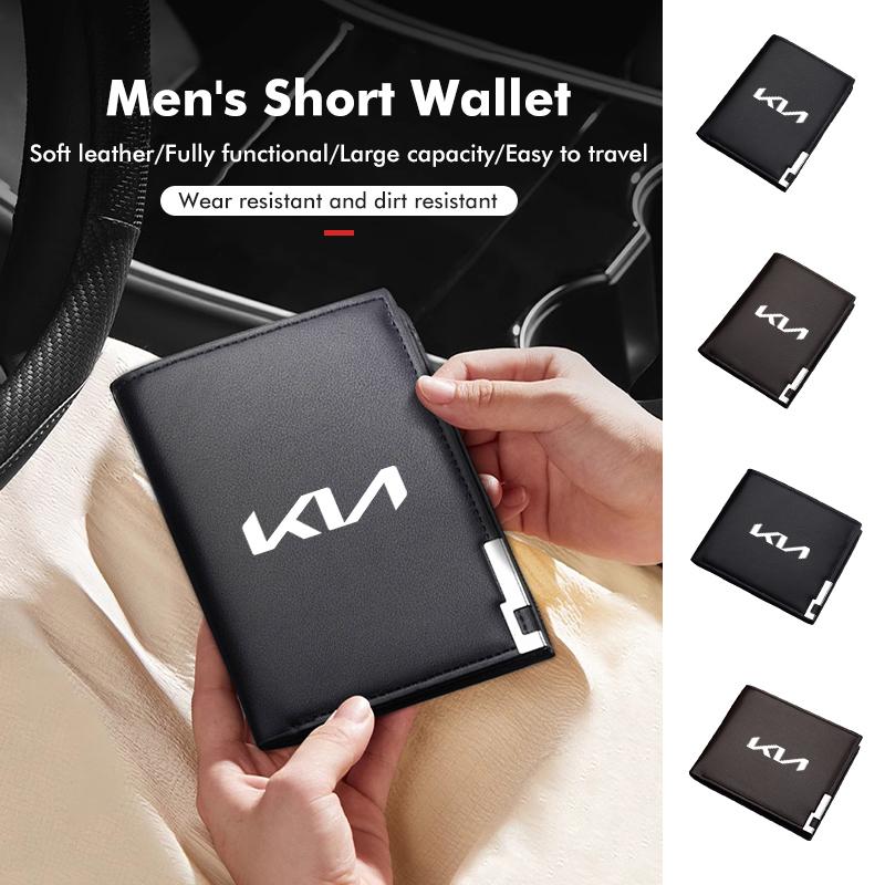 CKWQ4 Car Driving Documents Credit Card Holder Driver License Bag Storage Bag For KIA Stinger Optima Cerato Soul Venga Forte Spectra